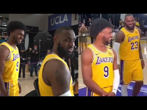 LeBron James TROLLING Bronny James during his FIRST media day with HIM!  full MEDIA DAY Coverage!