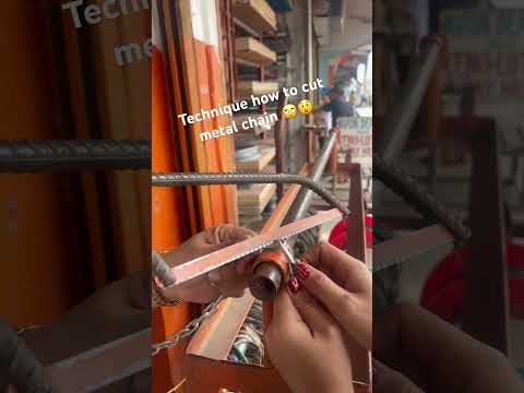 TECHNIQUE HOW TO CUT METAL CHAIN I IT TAKES FORCE #share #metal #cut #viral #like #amazing  #fun