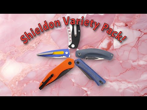 Shieldon Variety Pack!  Five Diverse Folders from the Well Known Knife OEM!