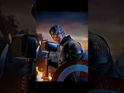 Captain America Lift Mjolnir Edit 🗿🥶 #shorts #edit