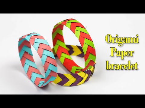 Origami Tutorial - How to fold an Easy paper Origami Bracelet