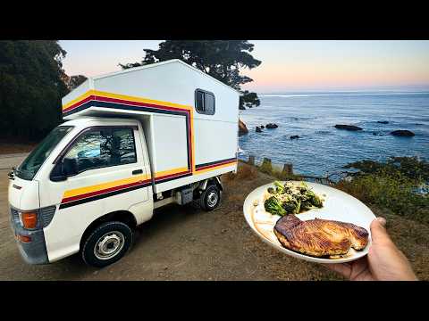 Overnight in my DIY Japanese Kei Truck Camper | Cooking Shark Steaks