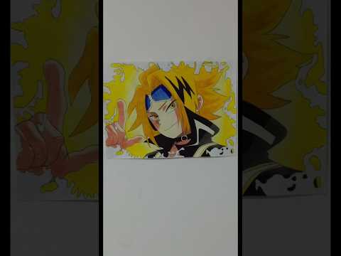 Drawing Denki Kaminari ⚡- Stained Art 🎨| from My Hero Academia #art #kaminaridenki #myheroacademia