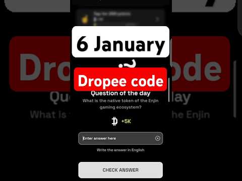 Dropee question of the day code 5 January | Dropped question of the day code |