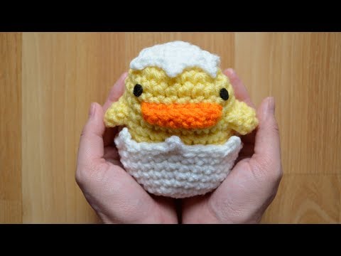 Duck Amigurumi Crochet Tutorial - Part 2 (Eggshell)