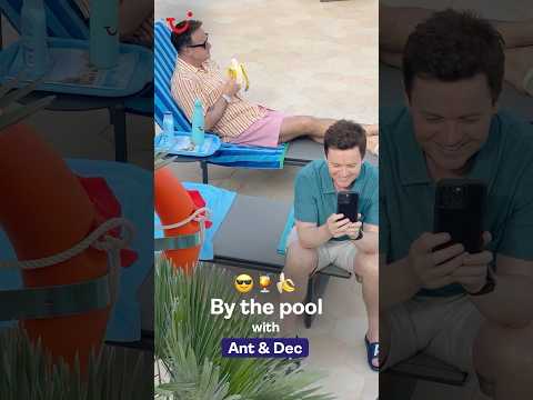 By the pool with Ant & Dec 🍌 #tui #antanddec #holiday #happinessambassadors #trending #foryou