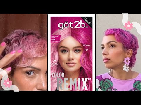 Pink Temporary Hair Dye | Got2b color remix | pink curls