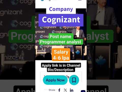 cognizant is hiring | Cognizant Recruitment 2024 | #newjobsforfreshers #education #campusrecruitment