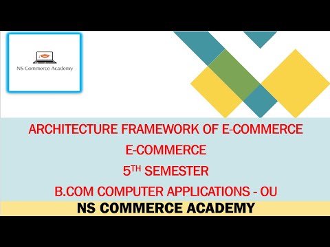 ARCHITECTURE FRAME WORK OF E COMMERCE -E-- COMMERCE- 5TH SEMESTER - B.COM COMPUTER APPLICATIONS - OU