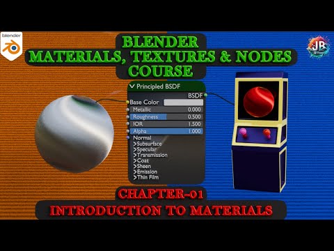 Blender Materials, Textures & Nodes Course: Chapter-1: Introduction to Materials #blender #b3d #3d