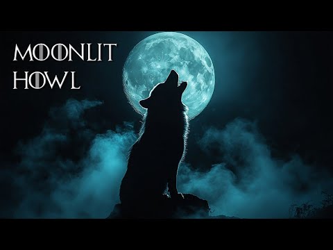 Moonlit Howl - Native American Flute Music and Wolf Howling in the Misty Blue Darkness