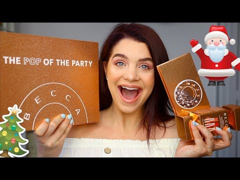 BECCA PoP Goes The Glow Palette Party Popper Lip Bundle Full Holiday Collection Review+Swatches