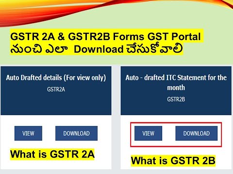 How To Download GSTR 2A and GSTR 2B In GST Portal |What is GSTR 2A & GSTR 2B & How to View in portal