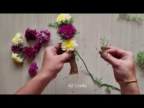 Simple and easy way to string flower | Garland Making At Home|Sevanthi Flower Mala