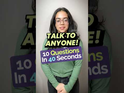 Talk To Anyone Confidently! 10 English Questions in 40 sec #learnenglish #speakenglish #ananya