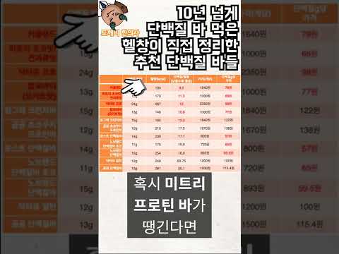 단백질 바 10년 먹은 헬창의 단백질 바 총 정리!!