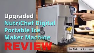 Upgraded NutriChef Digital Portable Ice Maker Machine