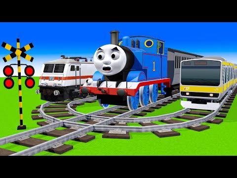 【踏切アニメ】あぶない電車 TRAIN THOMAS 🚦 Fumikiri 3D Railroad Crossing Animation #1