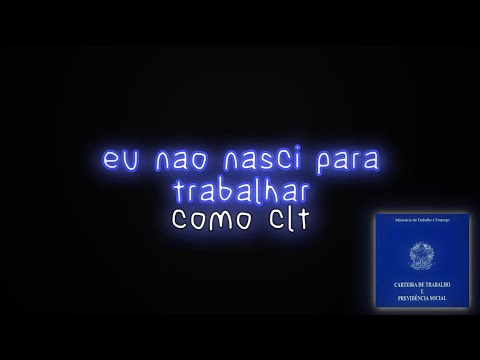 👑 • Eu não nasci para trabalhar como CLT • 🤠 [ Tipografia ]