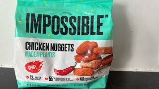 Impossible Spicy Chicken Nuggets Plant Bases #veganfoodtastetest #impossible #spicychickennuggets