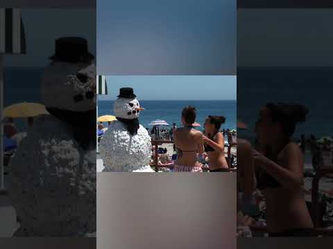 Snowman at the Beach