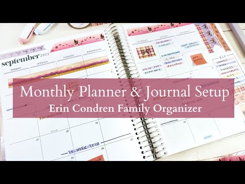 Monthly Planning & Journaling Routine | September Calendar Setup & August Journaling | #erincondren