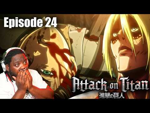 I'M SHOOK! ANNIE'S SECRET REVEALED! | Attack on Titan Season 1 Episode 24 | REACTION!