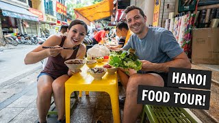 The ULTIMATE Vietnamese FOOD TOUR in Hanoi! (Trying Egg Coffee, Bun Cha, & MORE!)