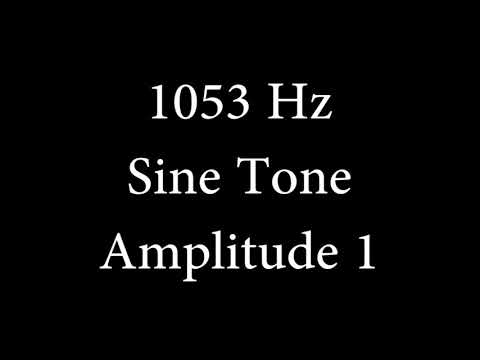 1053 Hz Sine Tone Amplitude 1