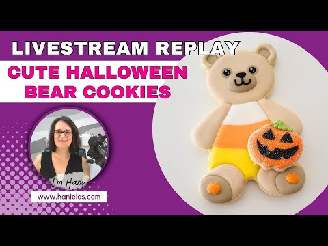 Cute Halloween Bear Cookies - Live Cookie Decorating |Episode 234|