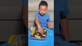 Construction Sensory Play #shorts #preschoolactivities #preschoolfun  #dollartreepreschoolfun