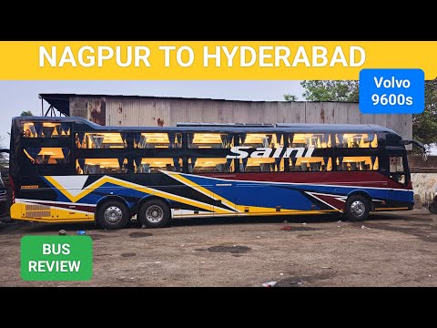 Saini Travels l Nagpur to Hyderabad l Volvo 9600s l Ac Sleeper Bus Review l Fare l Route l Details