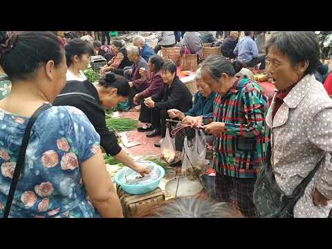 A Glimpse of Funiu Area Countryside Market Sichuan