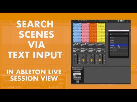 Search and Select Scenes via Text in Ableton Live Session View   Max for Live