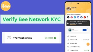 KYC VERIFICATION ON BEE NETWORK APP | BEE MINING APP