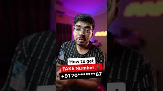 How to get Indian Fake number with OTP 😱🔥| #shorts #Fakenumber