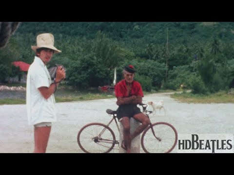 George Harrison & John Lennon have a rest in Tahiti [8mm, French Polynesia]