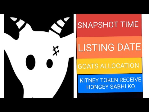 Goats Airdrop Listing | Goats Snapshot Time | Goats Withdraw Token