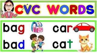 STEP-BY-STEP READING GUIDE FOR KIDS | LEARN TO READ | SHORT A SOUND | CVC WORDS | TEACHER AYA