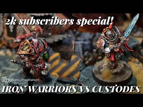 Iron Warriors Vs Adeptus Custodes. 2,000 points Warhammer 40k battle report.