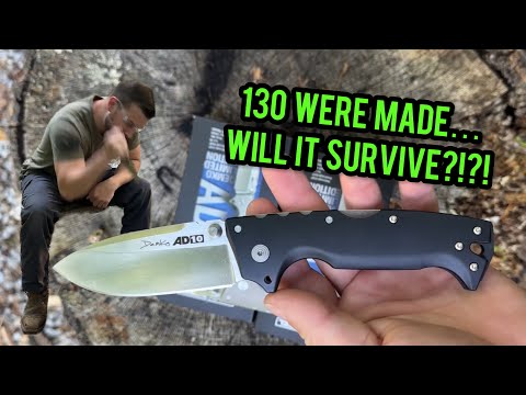 I beat the tar out of a Limited Edition knife with Titanium handle scales designed by Demko!!