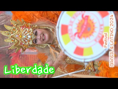 🇧🇷 GRES Liberdade 🕺ブラジル＆ラテンフェスティバル samba💃  代々木公園イベント広場 👯‍♀️2024年第17回 📹🛡️S 🤩スマホ用🛡️縦サンバぁ〜💥