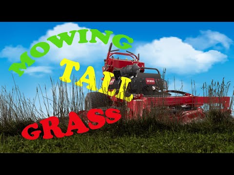 Mowing tall grass  with the Toro Grandstand