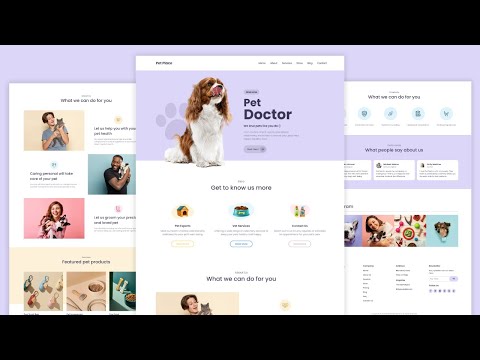 Build A Responsive Pet Store Website Using HTML CSS & JavaScript