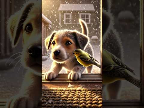 Snowstorm, Kindness and Hope: Puppy's Daily Song #cute #song #3d #puppy #foryou #viralshorts