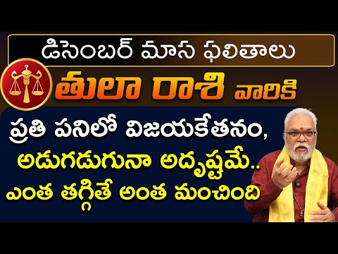 Thula Rashi December 2024 | December 2024 Thula Rashi Phalalu in Telugu | Gudi uma maheshwar sharma