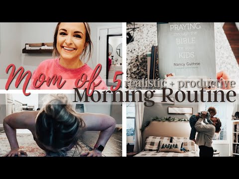 HOMESCHOOLING MOM OF 5 REALISTIC + PRODUCTIVE MORNING ROUTINE ☀️// Healthy Mama Morning Schedule