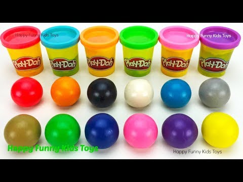 Learn Colors with Play Doh Balls and Cookie Molds Surprise Toys