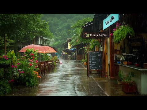 Escape Into Calming, Rain Sounds & White Noise For Complete Relaxation & Stress Relief | Coffee Shop