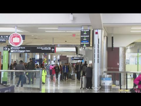 Holiday travel rush at Hartsfield-Jackson Atlanta International Airport